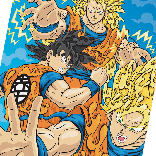 "Wavy Goku v3" Print by Aaron Kai