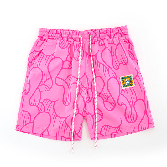 "Pink Wave" Swim Trunks